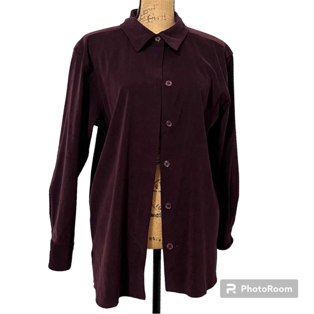 Real Comfort dark plum women’ shirt, PL size, moleskin